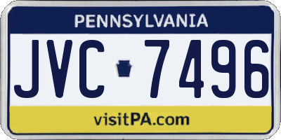 PA license plate JVC7496