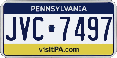 PA license plate JVC7497