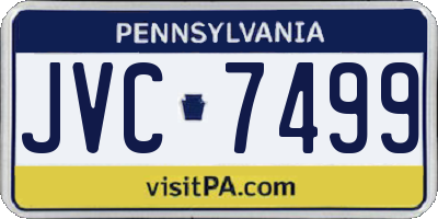 PA license plate JVC7499