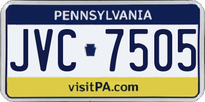 PA license plate JVC7505