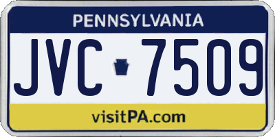 PA license plate JVC7509