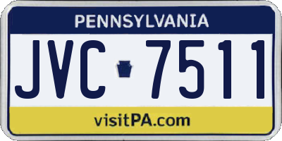 PA license plate JVC7511