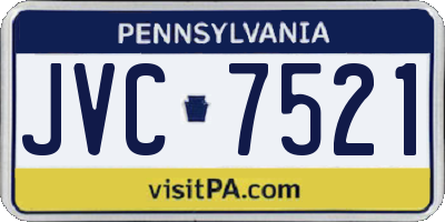 PA license plate JVC7521