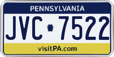 PA license plate JVC7522