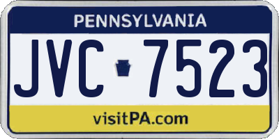 PA license plate JVC7523