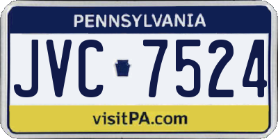 PA license plate JVC7524