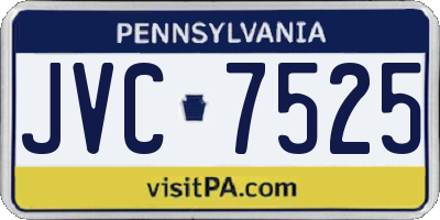 PA license plate JVC7525