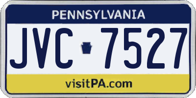 PA license plate JVC7527