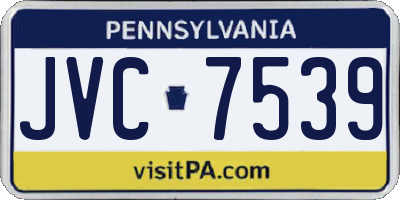 PA license plate JVC7539