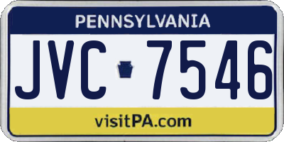 PA license plate JVC7546