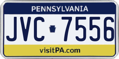 PA license plate JVC7556