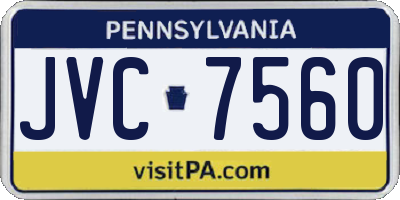 PA license plate JVC7560