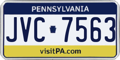 PA license plate JVC7563