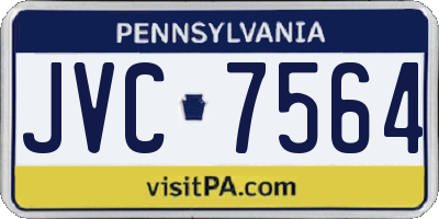 PA license plate JVC7564