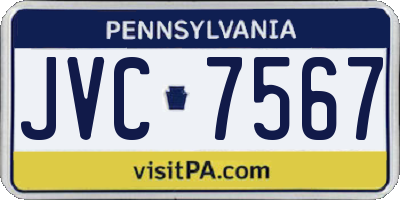 PA license plate JVC7567