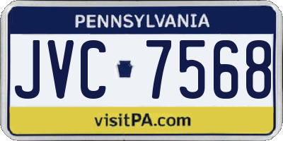 PA license plate JVC7568