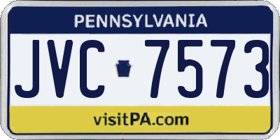 PA license plate JVC7573