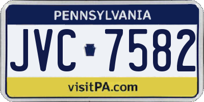 PA license plate JVC7582