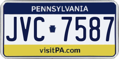 PA license plate JVC7587