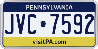 PA license plate JVC7592
