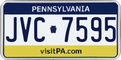 PA license plate JVC7595