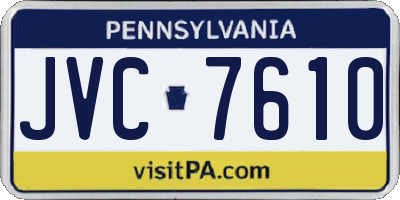 PA license plate JVC7610