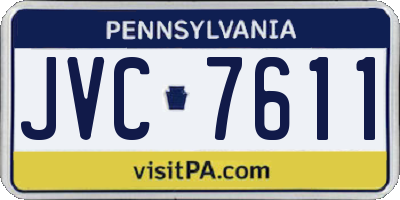PA license plate JVC7611