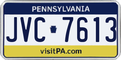 PA license plate JVC7613