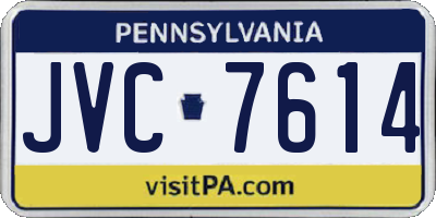 PA license plate JVC7614