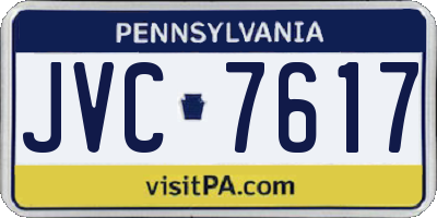 PA license plate JVC7617