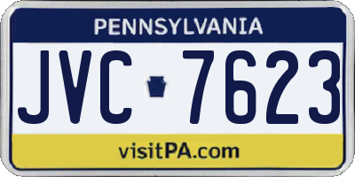 PA license plate JVC7623