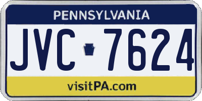 PA license plate JVC7624