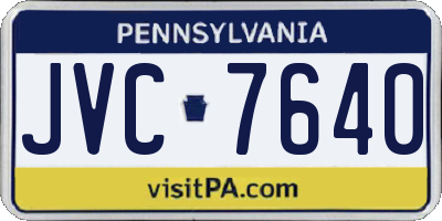 PA license plate JVC7640