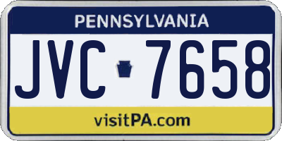 PA license plate JVC7658