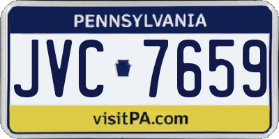 PA license plate JVC7659