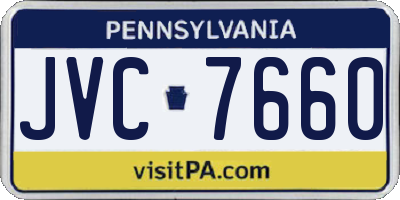 PA license plate JVC7660