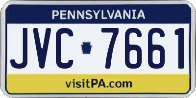 PA license plate JVC7661