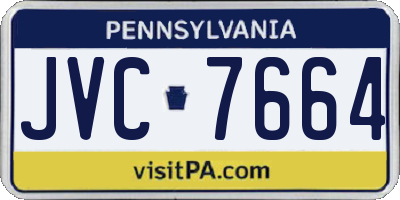 PA license plate JVC7664