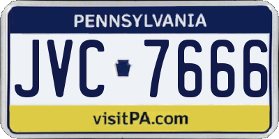 PA license plate JVC7666