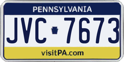 PA license plate JVC7673