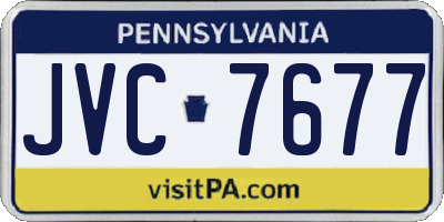 PA license plate JVC7677