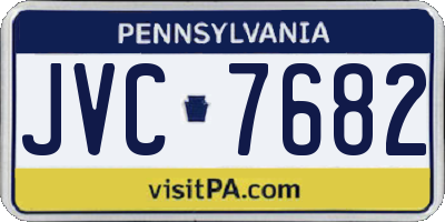 PA license plate JVC7682