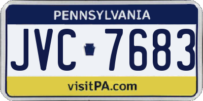 PA license plate JVC7683