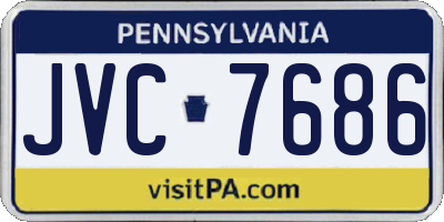 PA license plate JVC7686