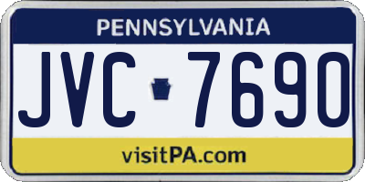 PA license plate JVC7690