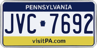 PA license plate JVC7692