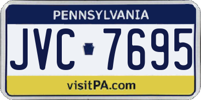PA license plate JVC7695