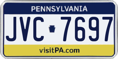 PA license plate JVC7697