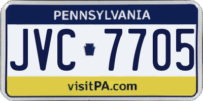 PA license plate JVC7705