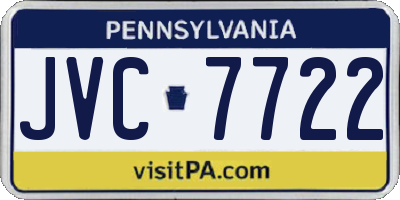 PA license plate JVC7722